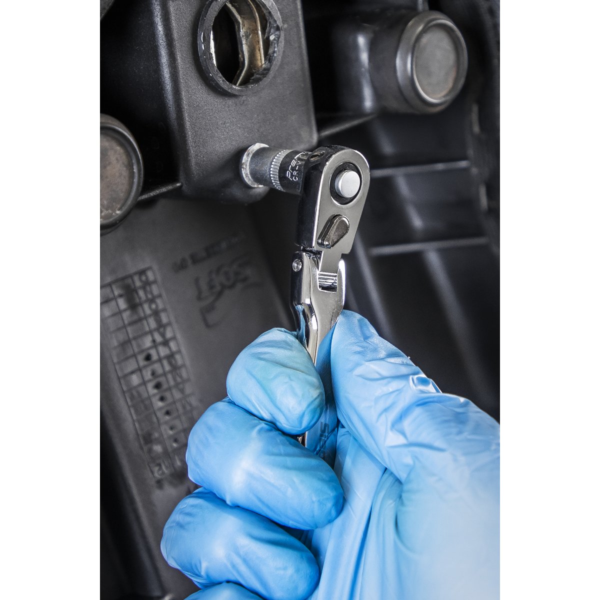 Siegen Micro Flexi-Head Ratchet Wrench 1/4"Sq Drive