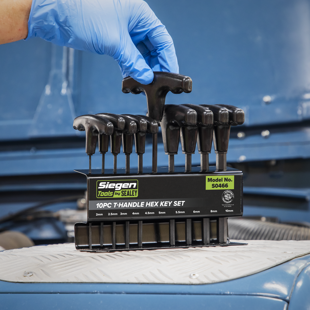 Siegen T-Handle Hex Key Set 10pc