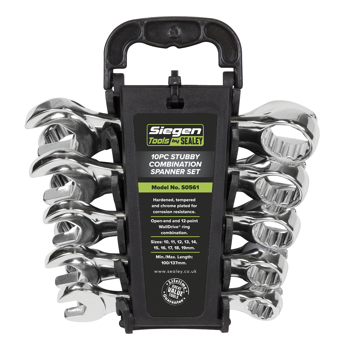 Siegen Stubby Combination Spanner Set 10pc