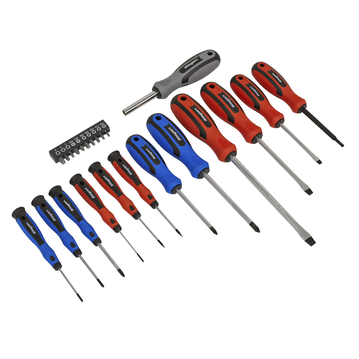 American PRO® Topchest & Rollcab Combination 14 Drawer with 281pc Tool Kit - Red/Grey