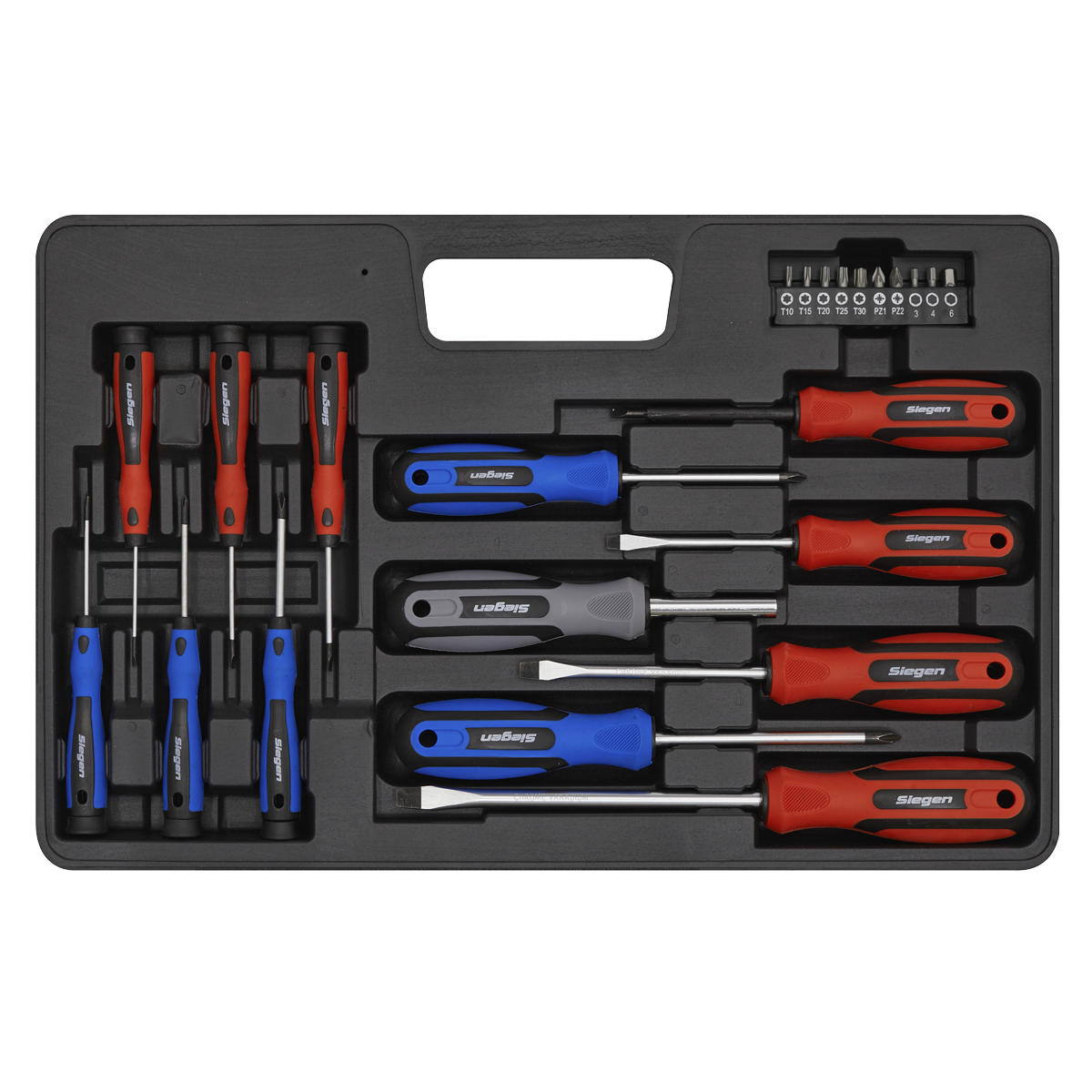 Siegen Soft Grip Screwdriver & Bit Set 23pc