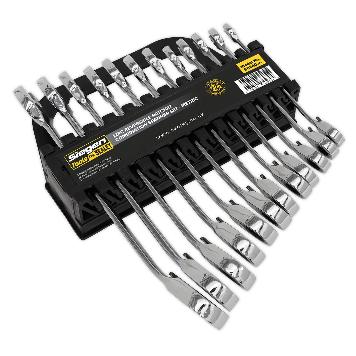Siegen Reversible Ratchet Combination Spanner Set 12pc