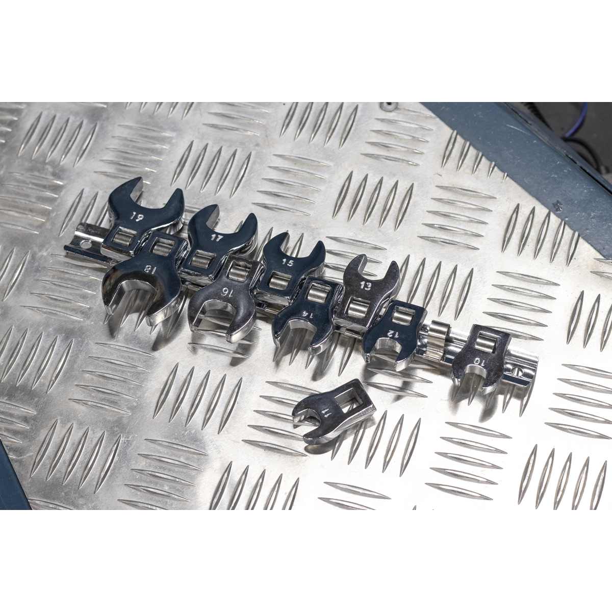Siegen Crow's Foot Open-End Spanner Set 3/8"Sq Drive 10pc