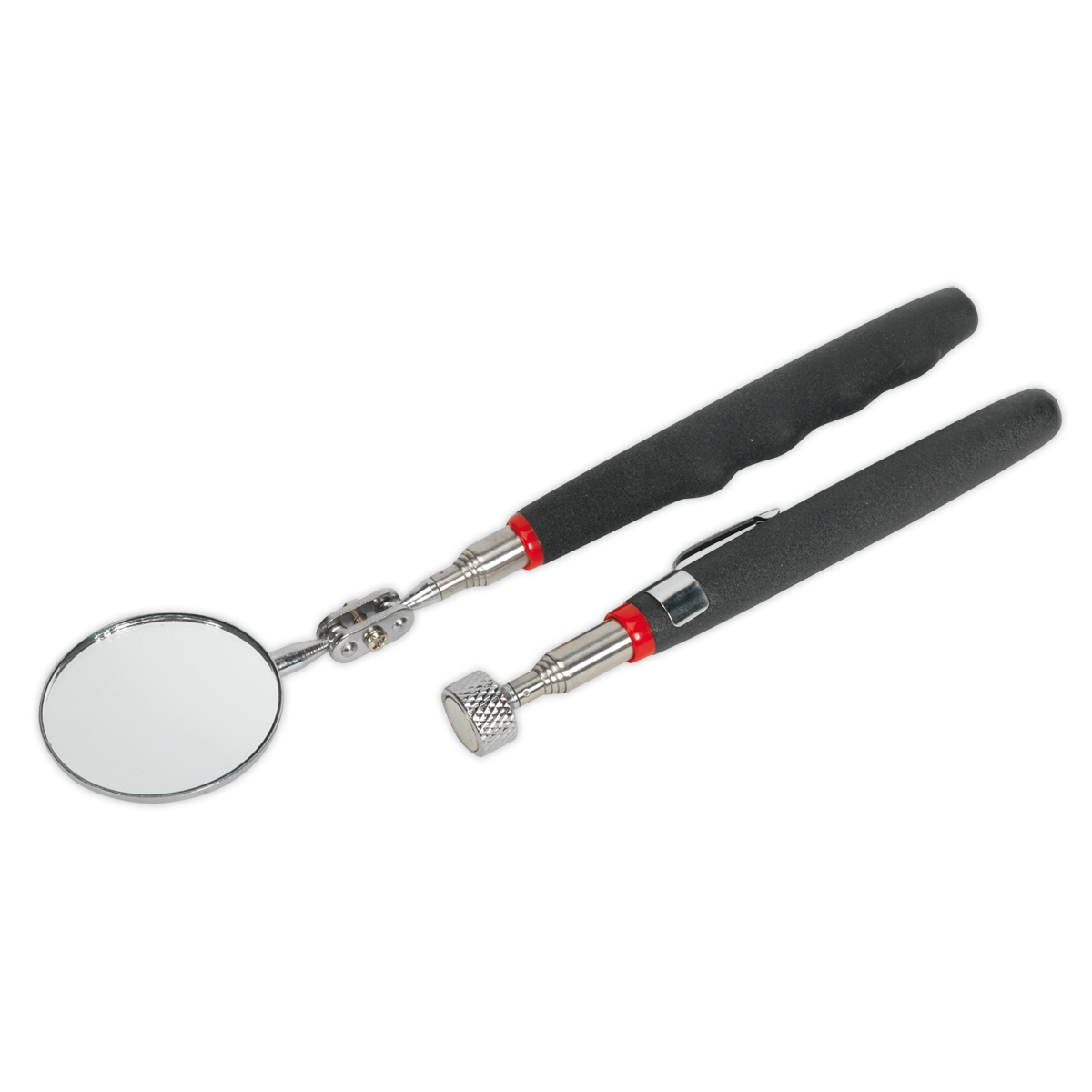 Siegen Telescopic Magnetic Pick-Up Tool & Inspection Mirror Set 2pc