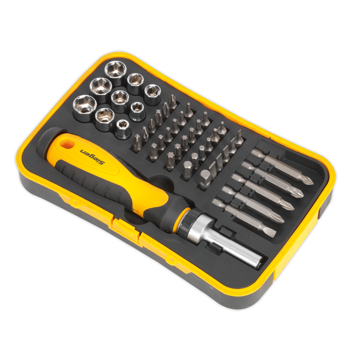 Siegen Ratchet Screwdriver Socket & Bit Set 45pc