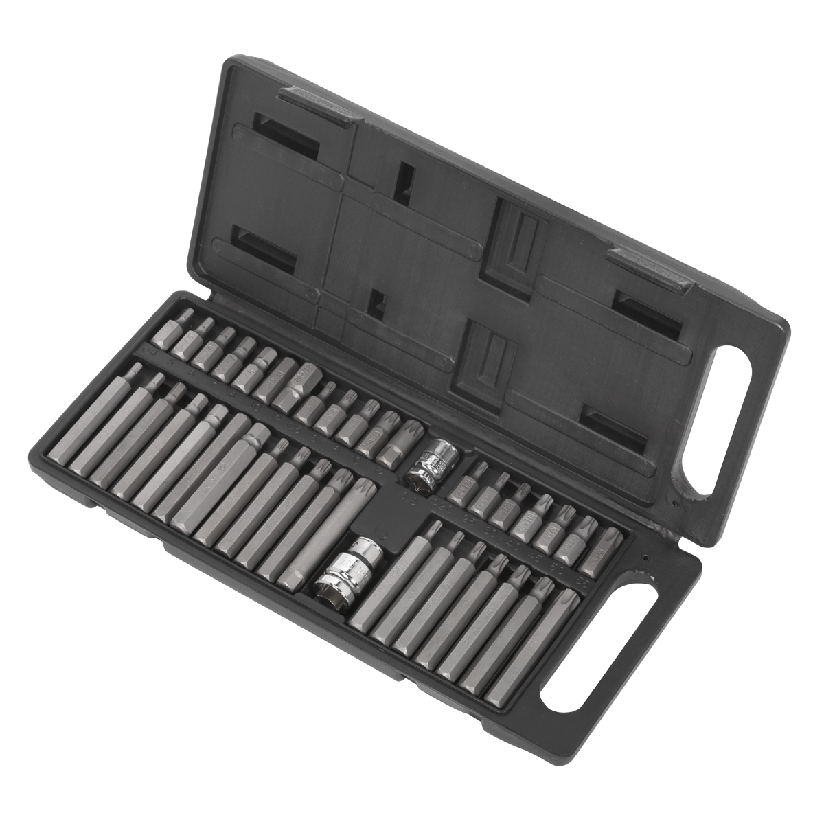 Siegen TRX-Star/Hex/Spline Bit Set 3/8" & 1/2"Sq Drive 40pc