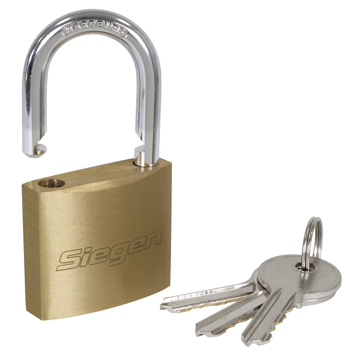 Siegen Brass Body Padlock with Brass Cylinder Keyed Alike - Pack of 4