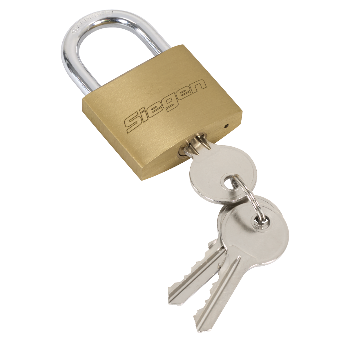 Siegen Brass Body Padlock with Brass Cylinder Keyed Alike - Pack of 4