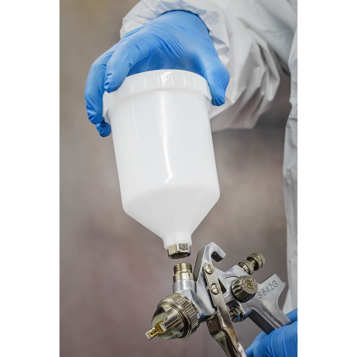 Siegen General-Purpose Gravity Feed Spray Gun 1.8mm Set-Up