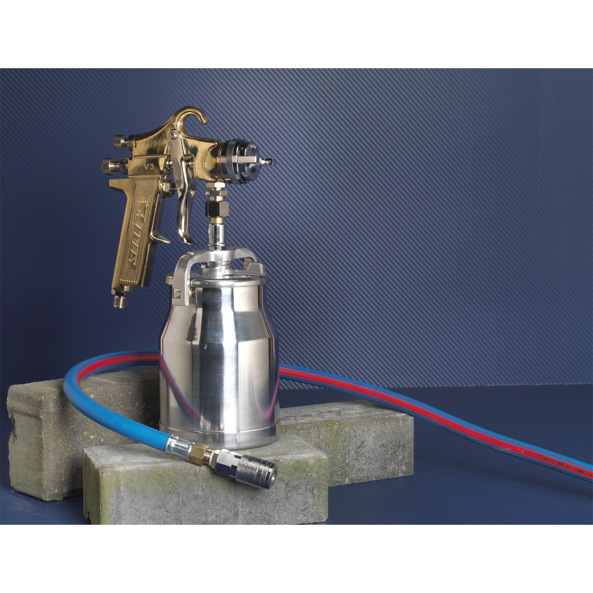 Workshop Gold Series Suction Feed Spray Gun 1.8mm Set-Up