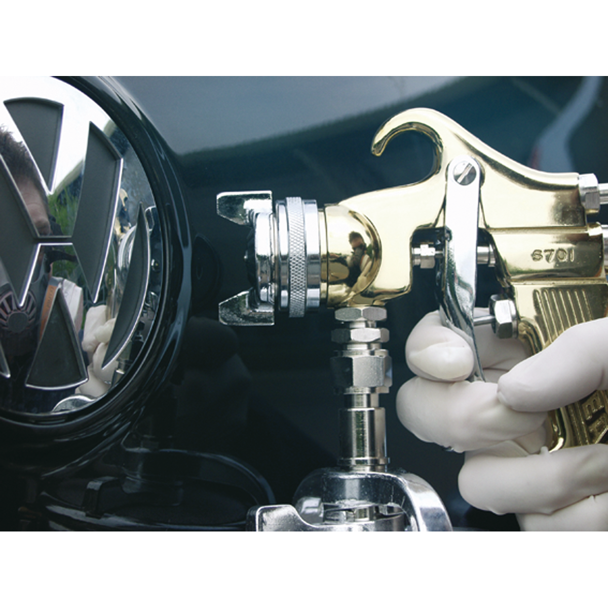 Workshop Gold Series Suction Feed Spray Gun 1.8mm Set-Up
