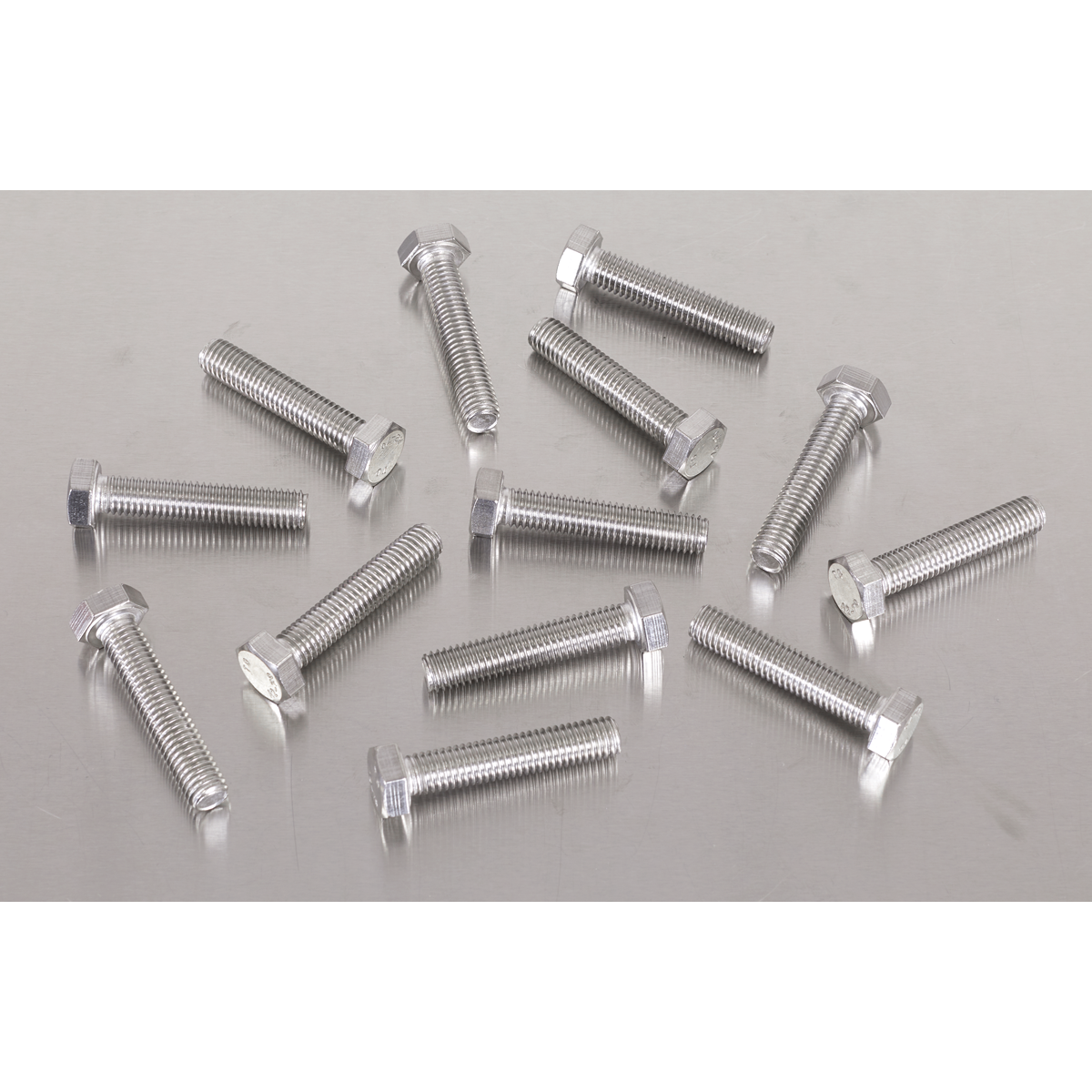 Stainless Steel Set Screw M8 x 1.25 Pitch, DIN 933 - Pack of 50