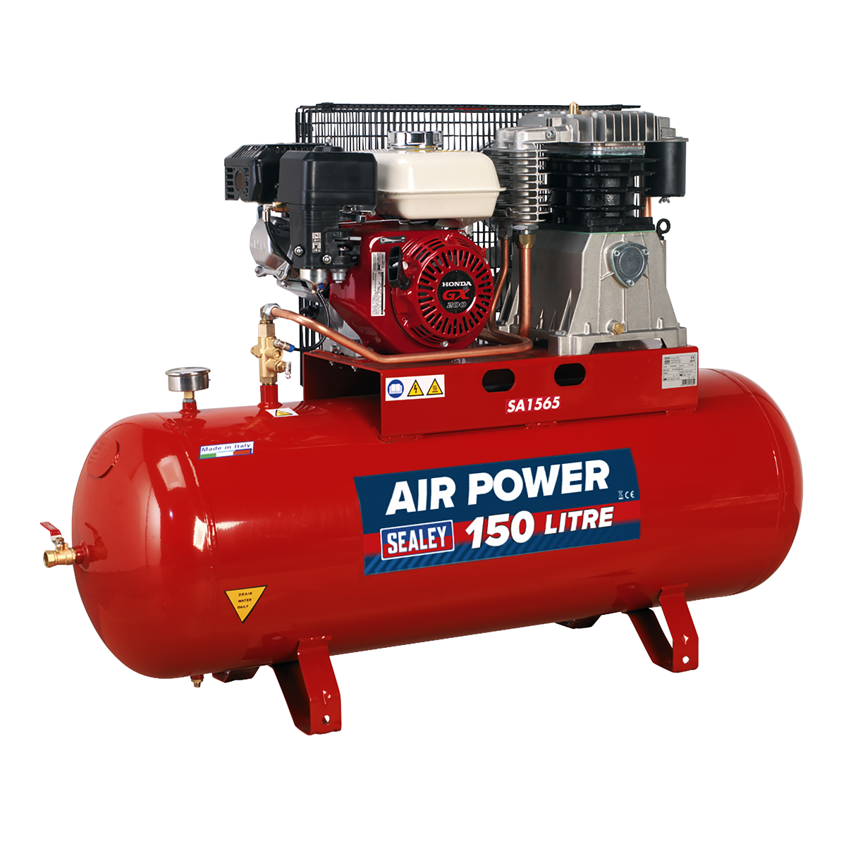 150L Belt Drive Air Compressor with Petrol Engine 6.5hp
