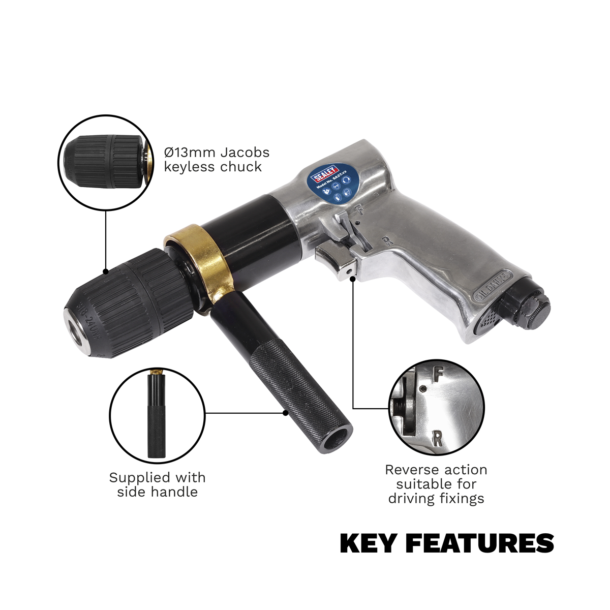 Reversible Air Drill 13mm