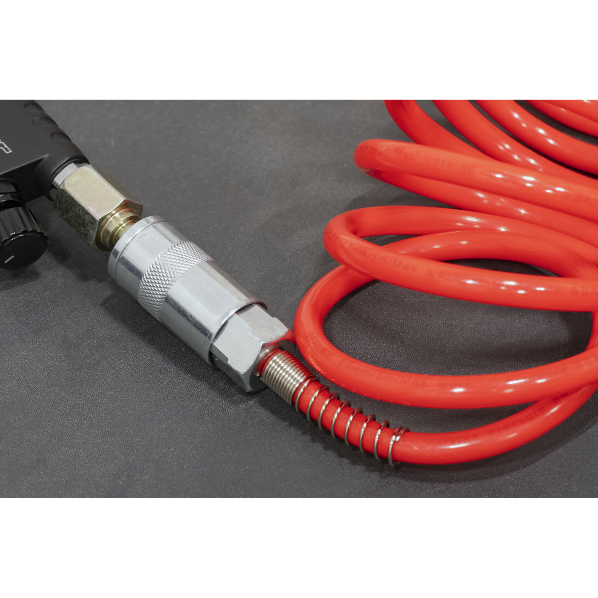 PE Coiled Air Hose with Couplings 5m x 5mm