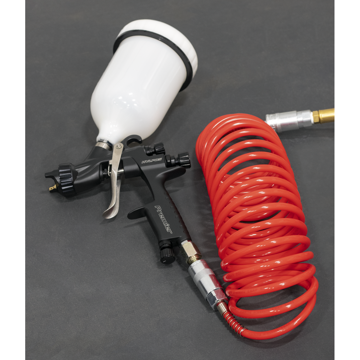PE Coiled Air Hose with Couplings 5m x 5mm