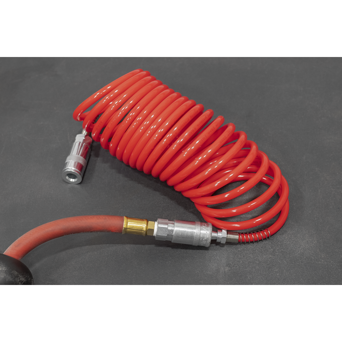 PE Coiled Air Hose with Couplings 5m x 5mm