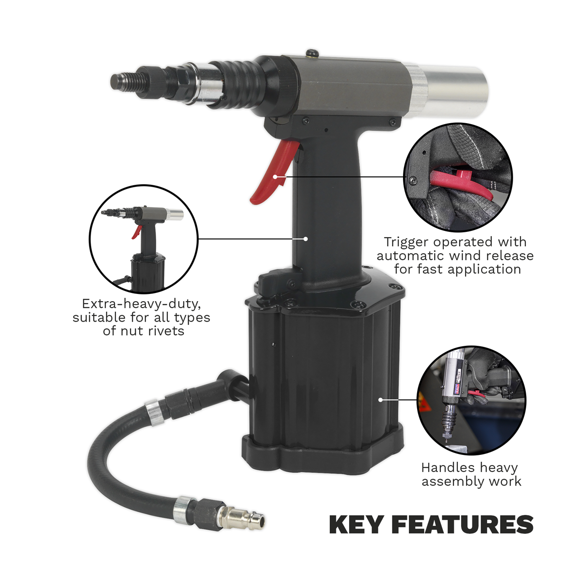 Air/Hydraulic Nut Riveter Vacuum System