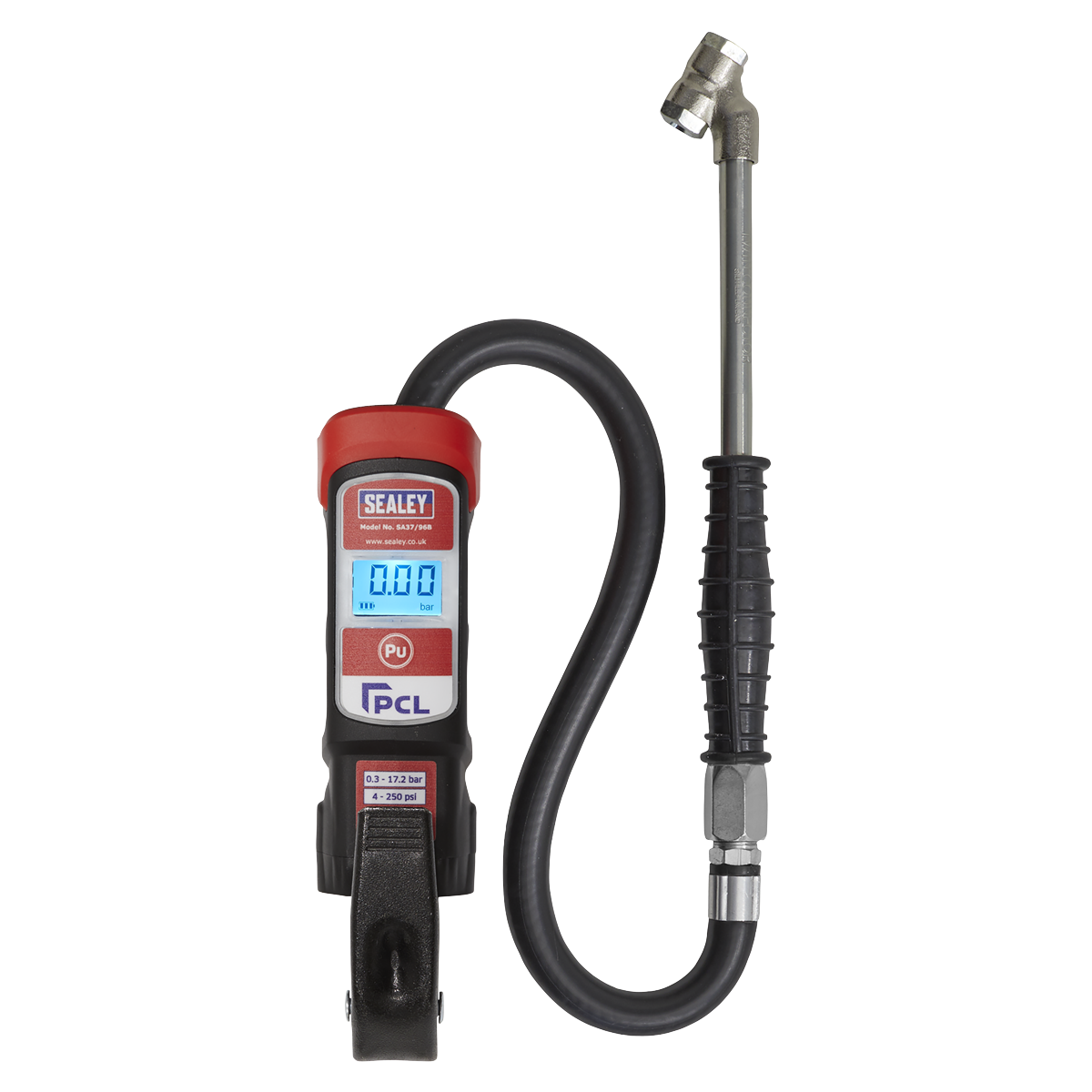 PCL Anodised Digital Tyre Inflator with Twin Push-On Connector