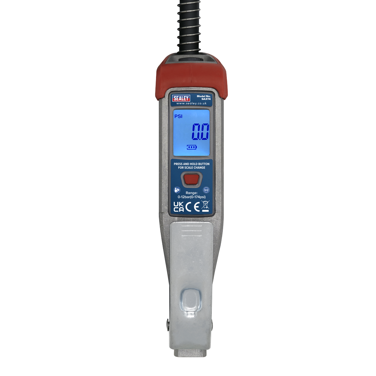Digital Tyre Inflator with 0.5m Hose & Twin Push-On Connector