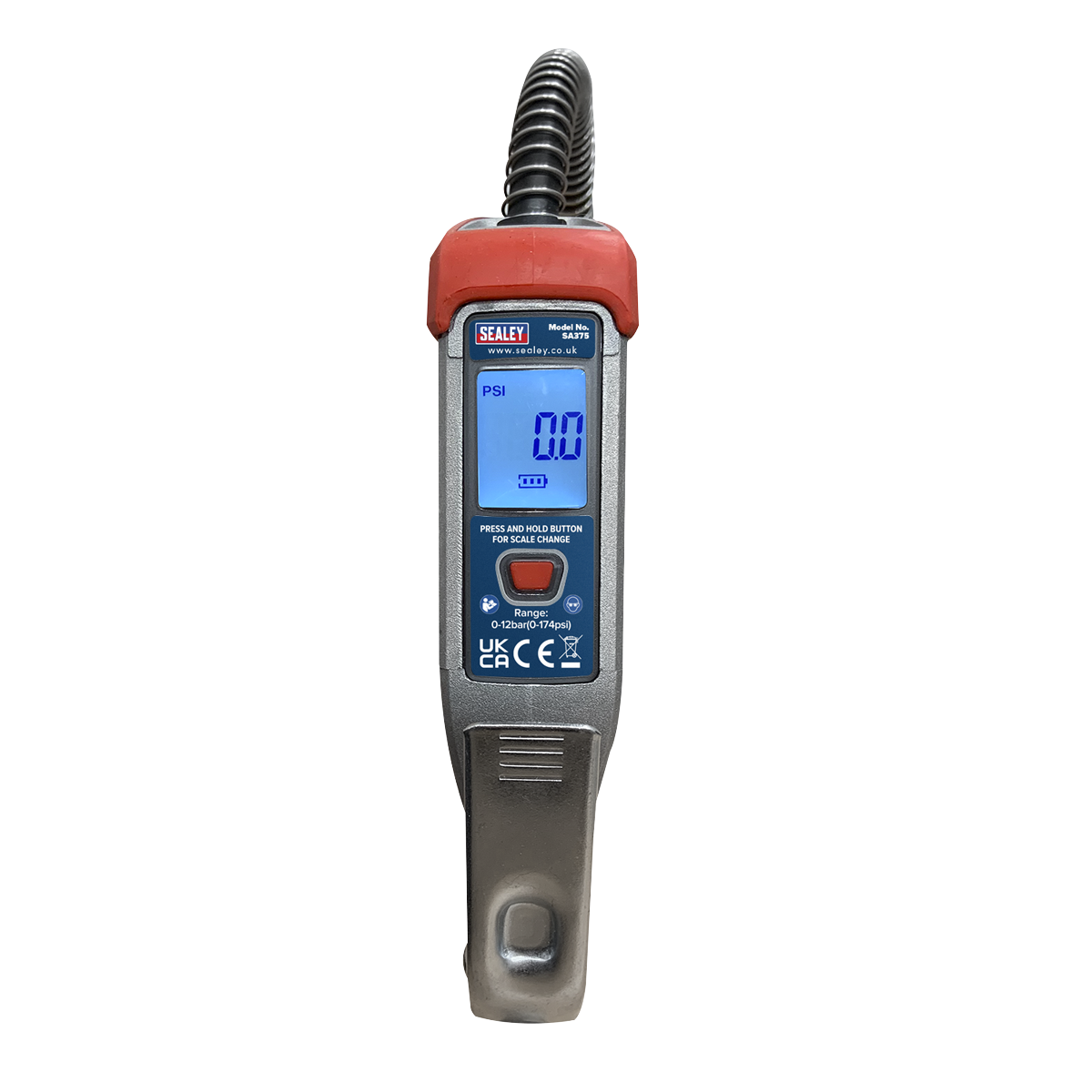 Digital Tyre Inflator with 2.7m Hose & Clip-On Connector