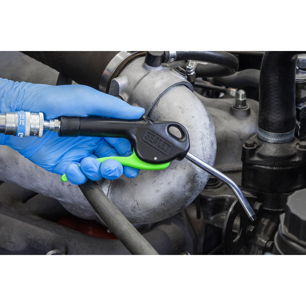 Premier Air Blow Gun with Angled Lance 100mm 1/4"BSP Air Inlet