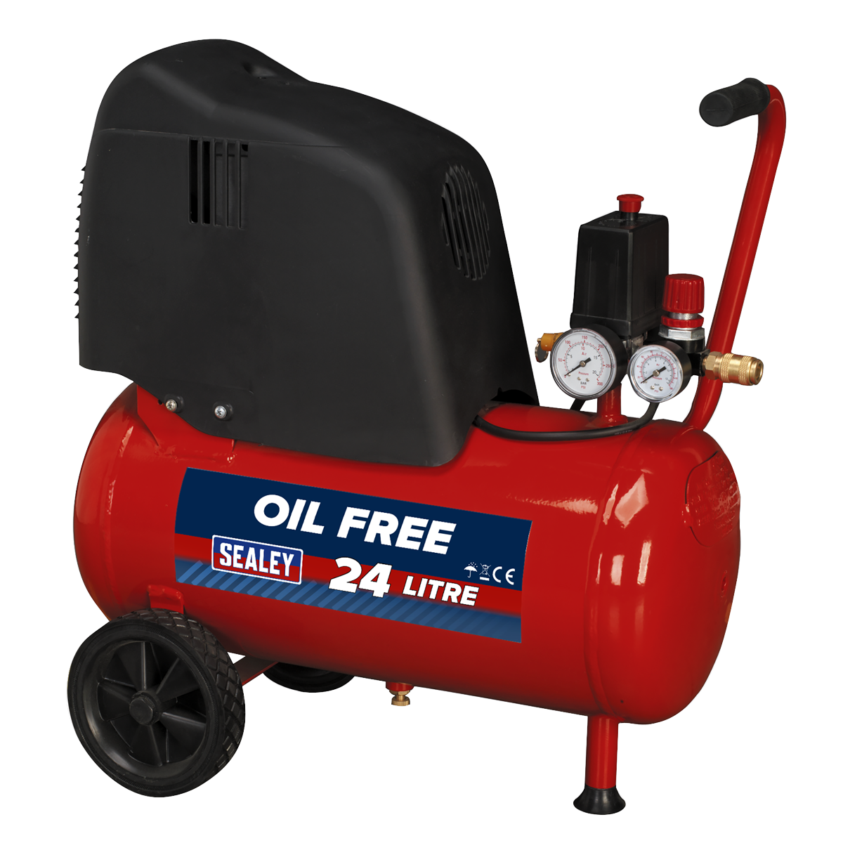 24L Oil Free Belt Drive Air Compressor 1.5hp