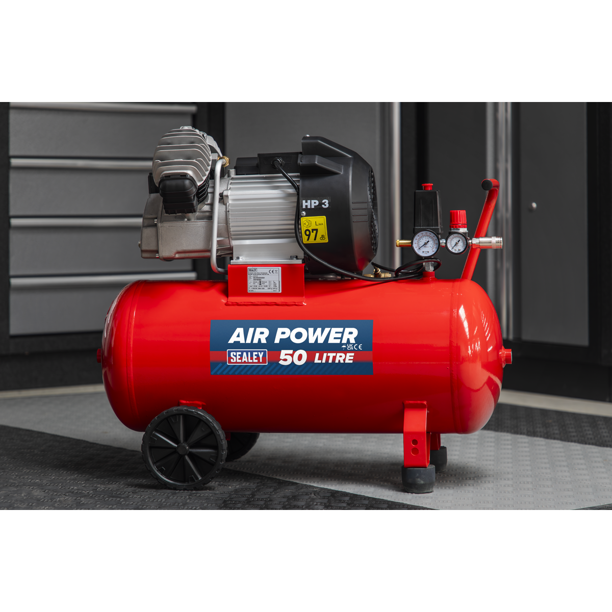 50L V-Twin Direct Drive Air Compressor 3hp
