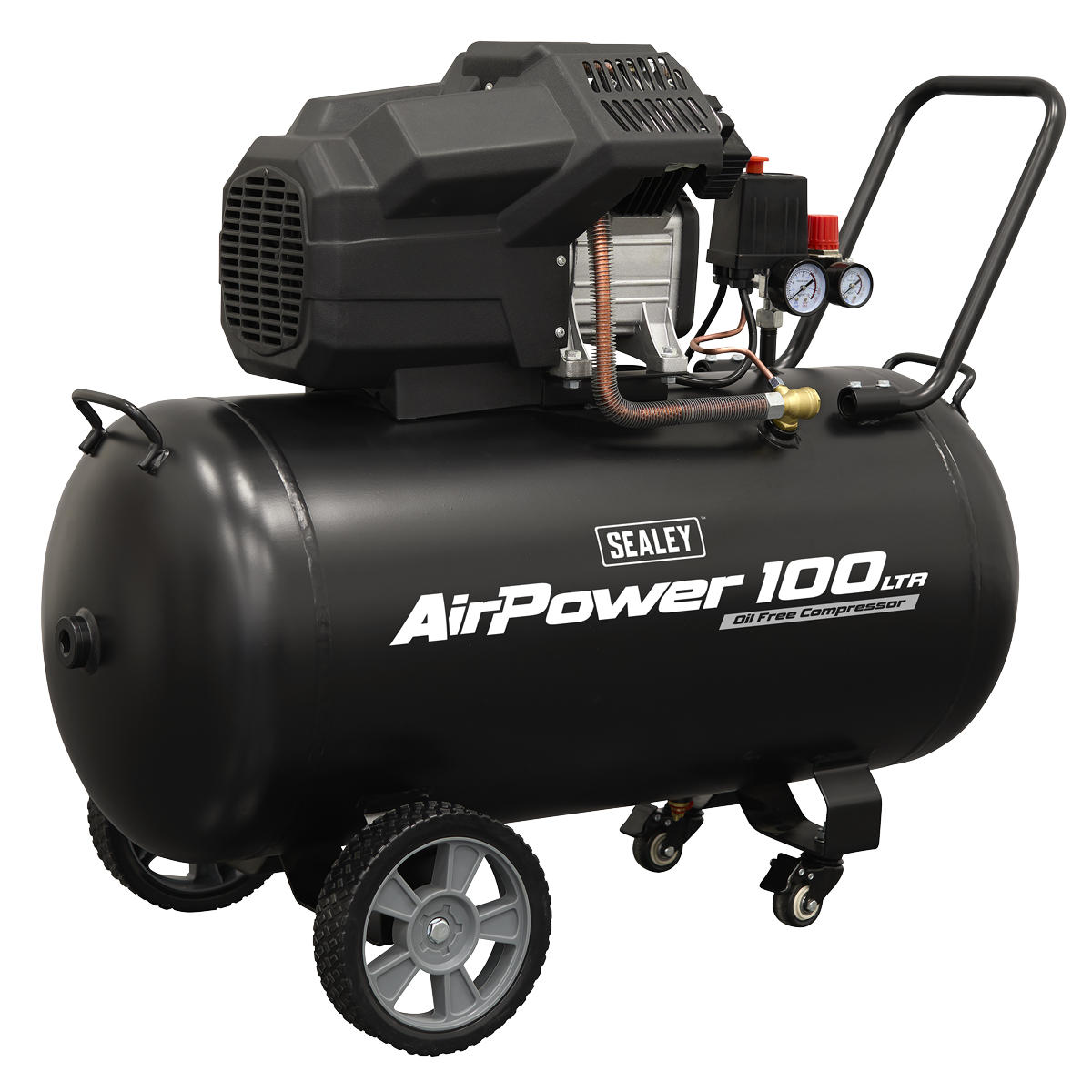 Air Compressor 100L V-Twin Oil Free Direct Drive 3hp
