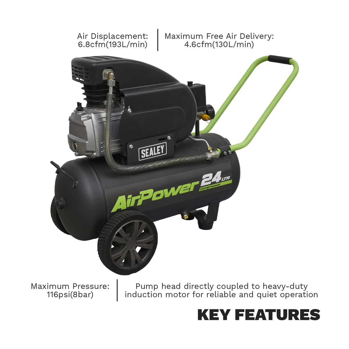 24L Direct Drive Air Compressor 2hp