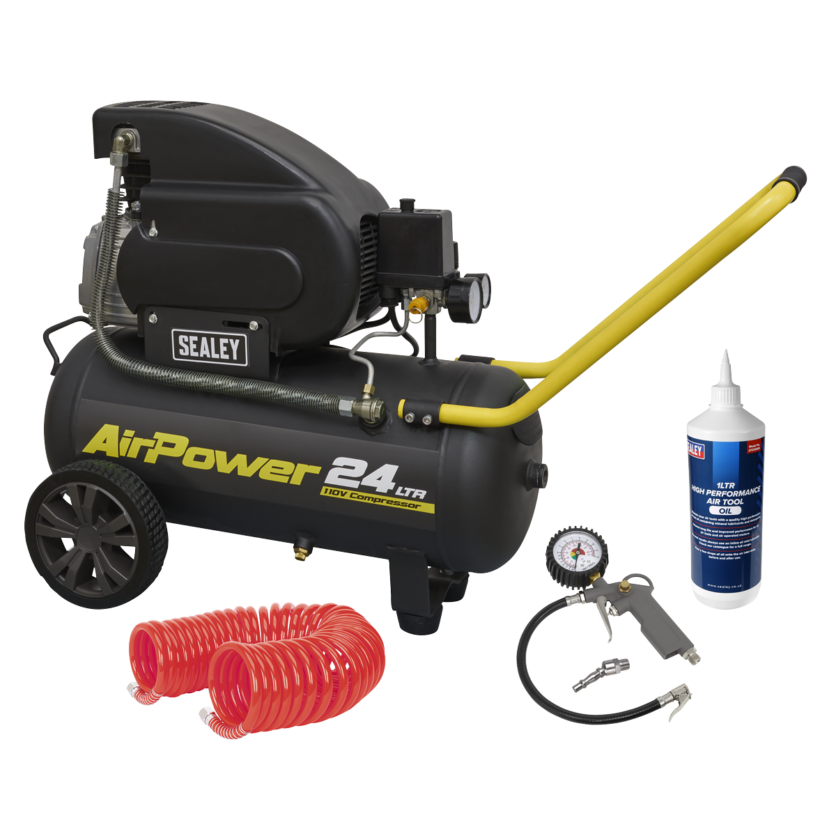 24L Direct Drive Air Compressor Site Combo 2hp 110V