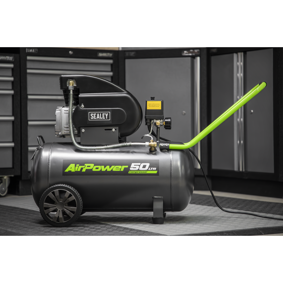 50L Direct Drive Air Compressor 2hp with 4pc Air Accessory Kit