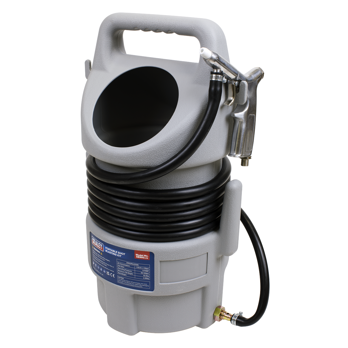 Portable Shot Blasting Kit 22kg Capacity