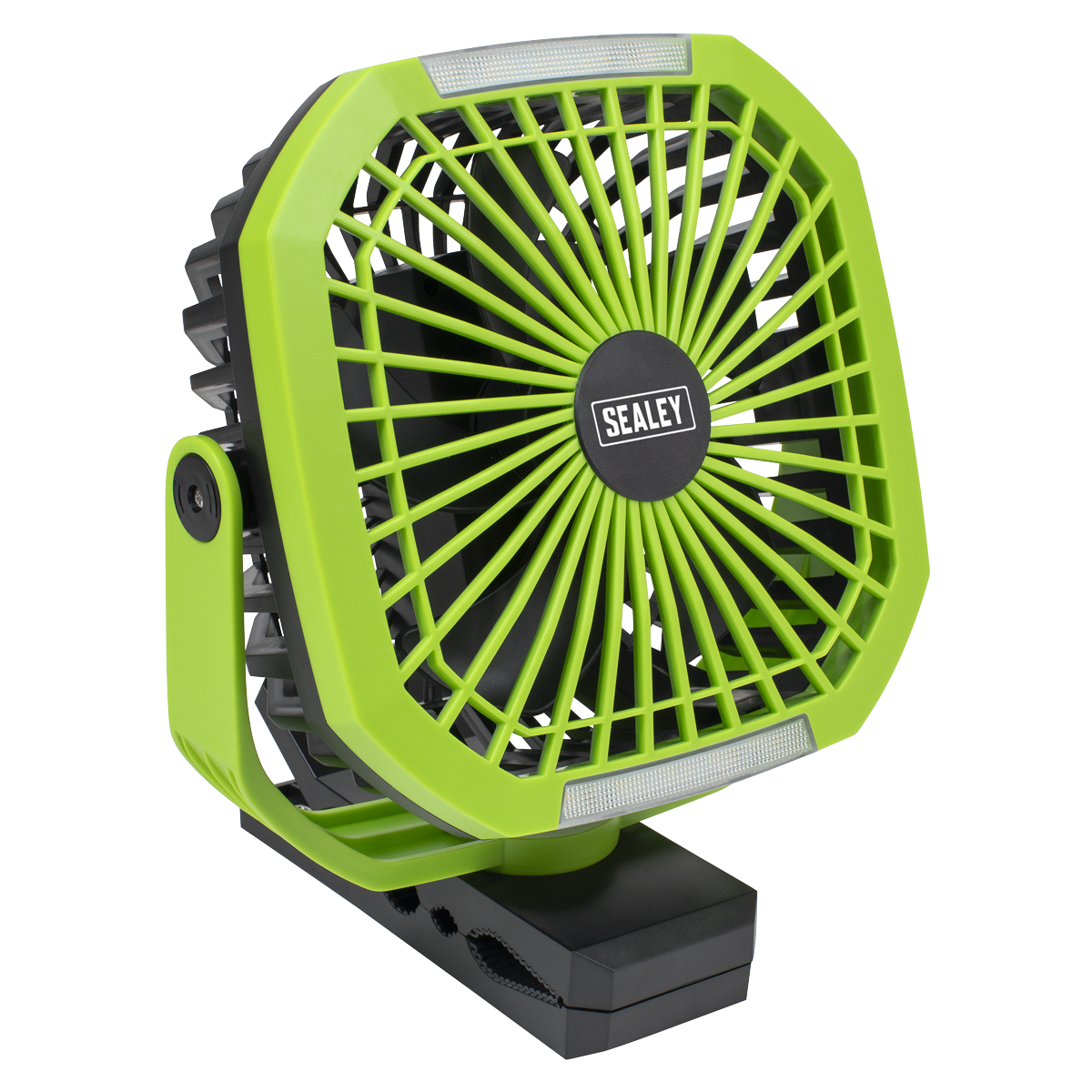 4-Speed Portable Clip Fan with Worklight 8"