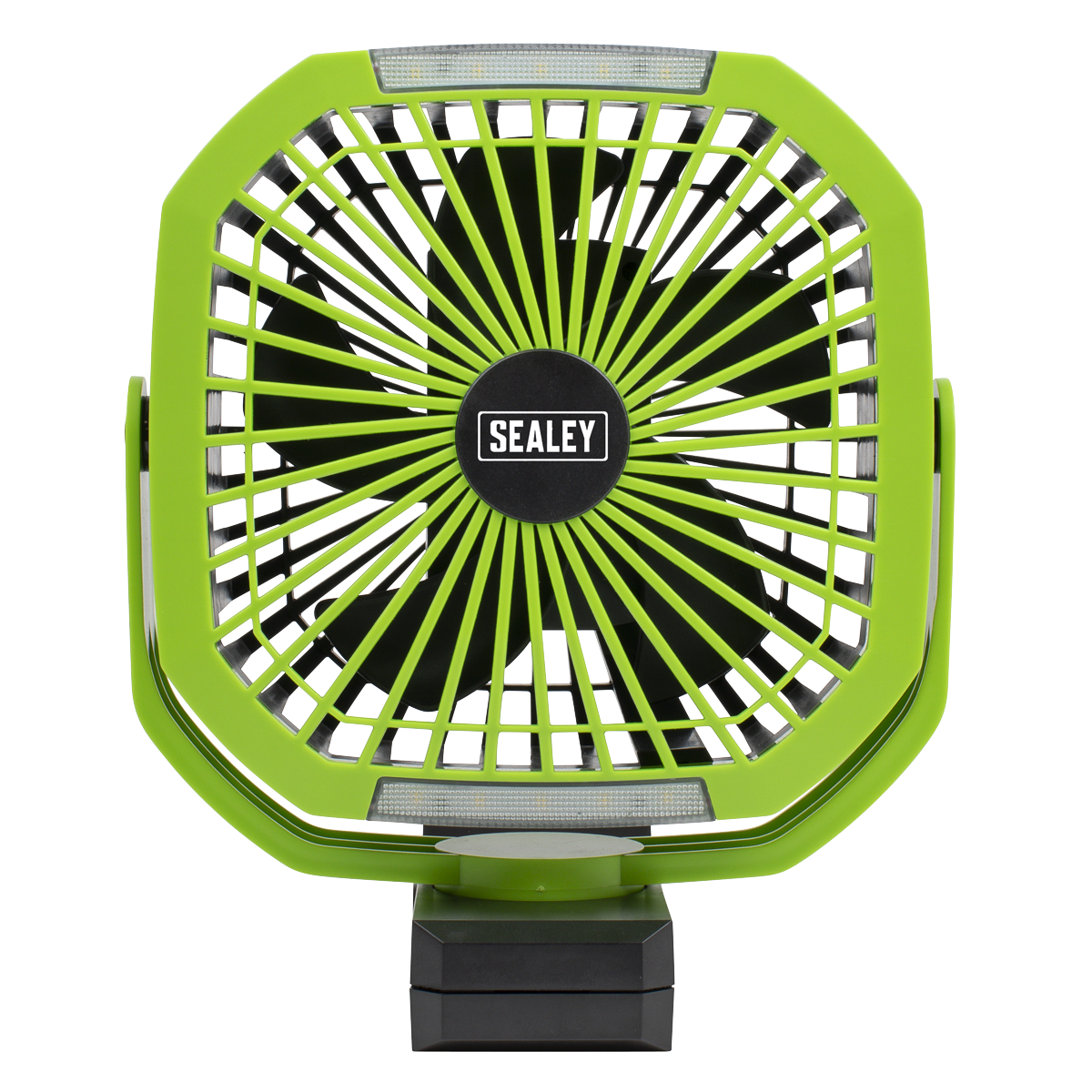 4-Speed Portable Clip Fan with Worklight 8"