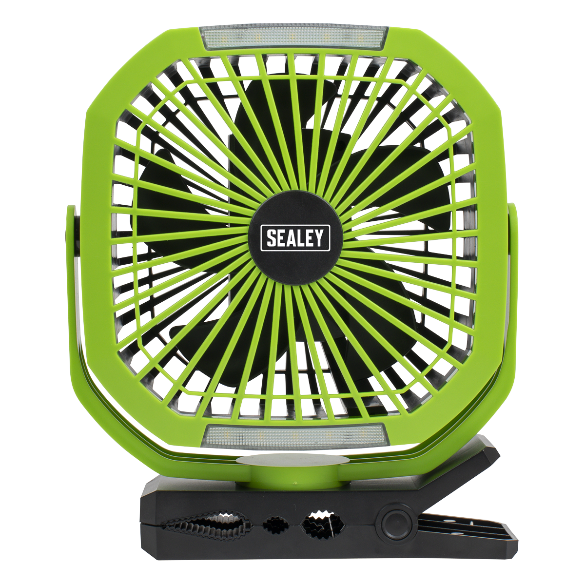 4-Speed Portable Clip Fan with Worklight 8"
