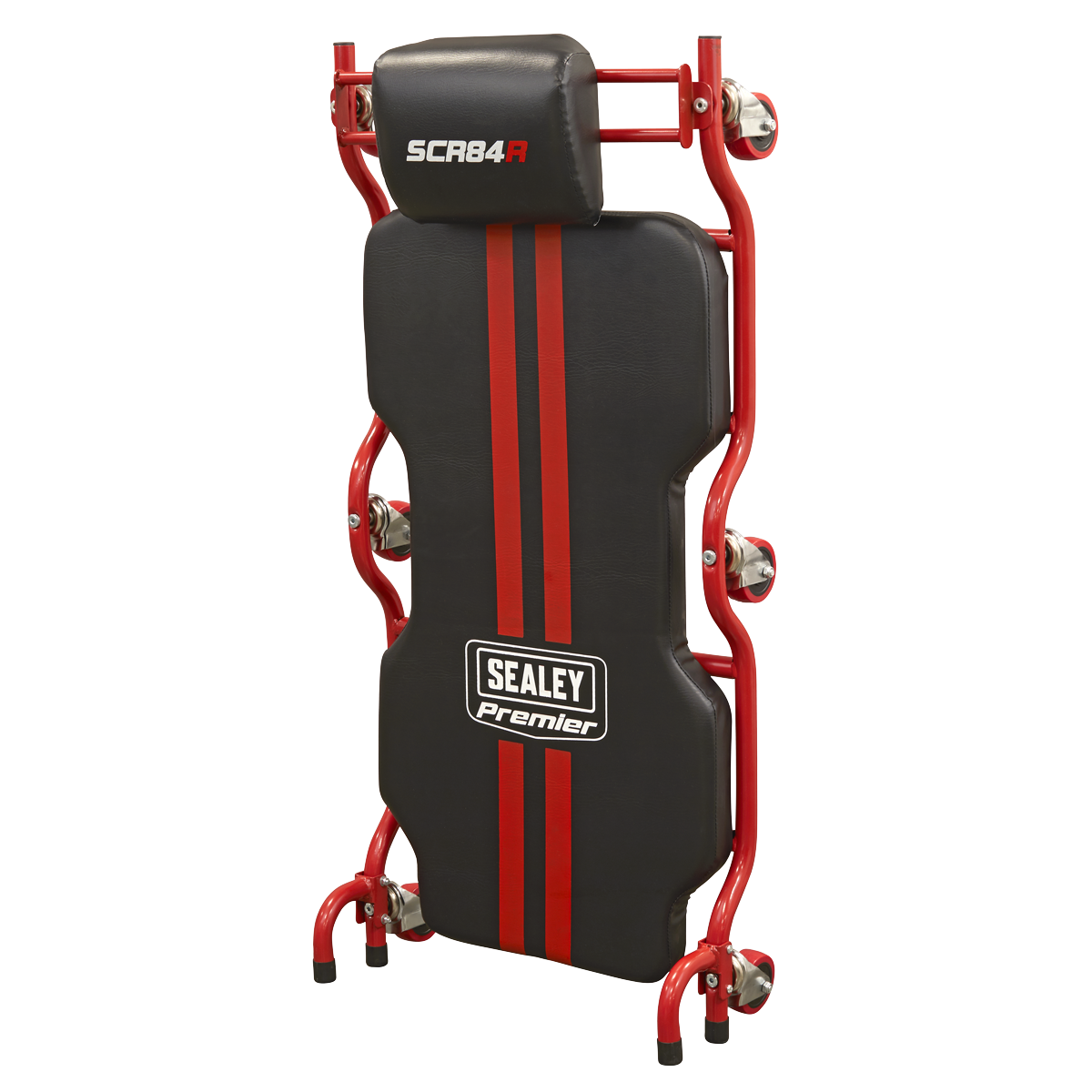 Deluxe Steel Creeper with 6 Wheels & Headrest