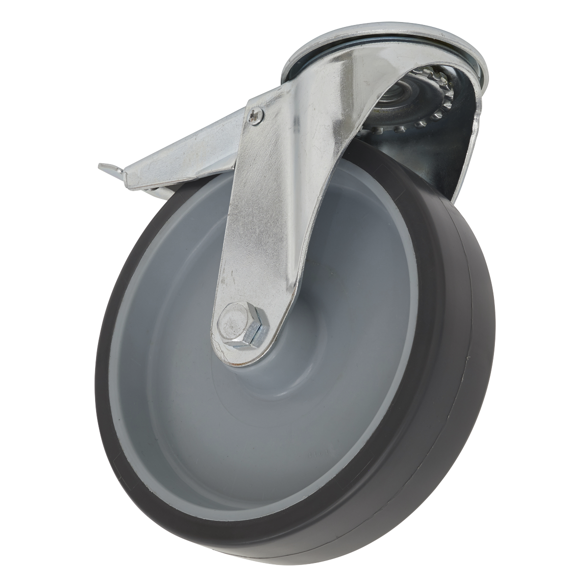 100mm Castor Wheel with Swivel Bolt Hole & Total Lock
