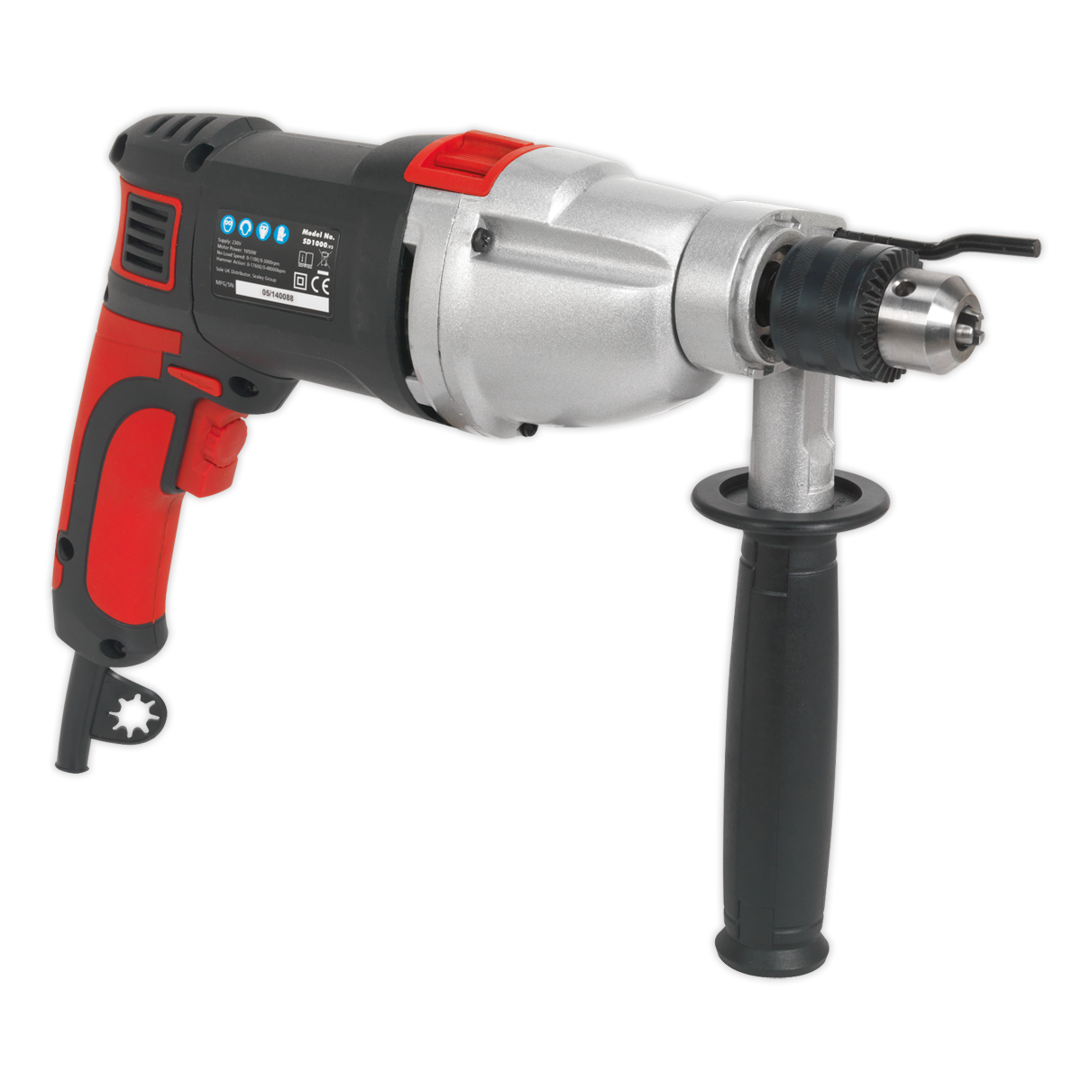 13mm 2 Mechanical/Variable Speed Hammer Drill 1050W/230V