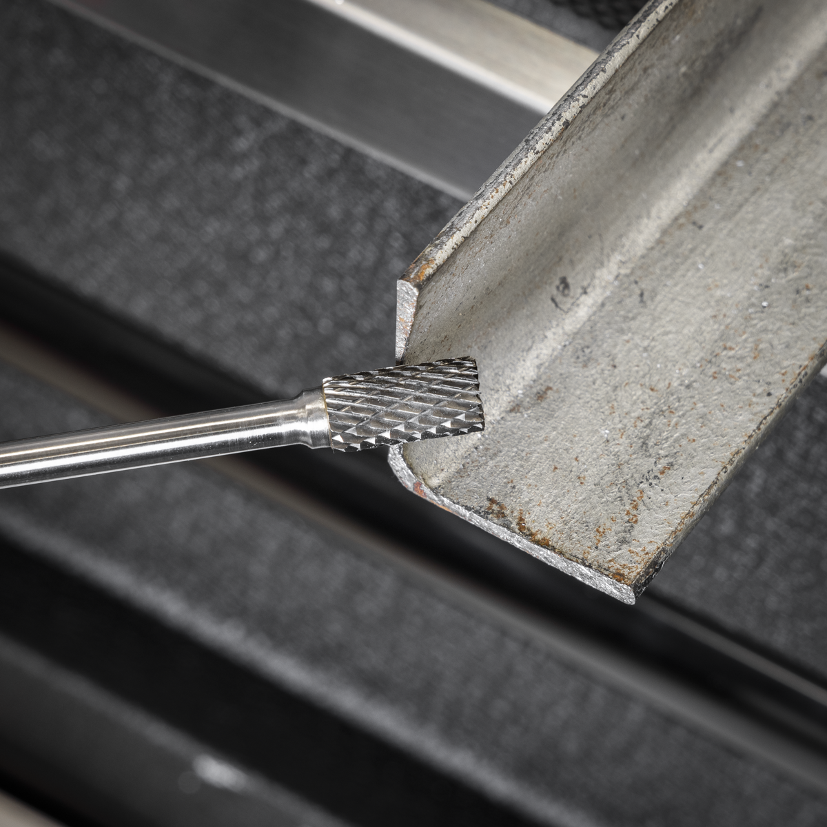 Tungsten Carbide Rotary Burr Extra-Long Cylindrical Front End Cut 10mm