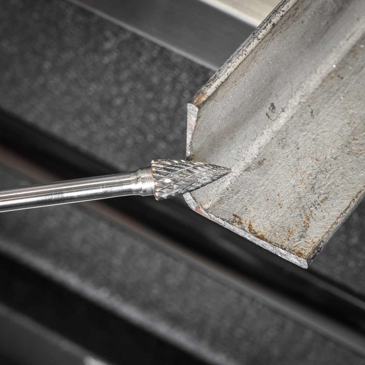 Tungsten Carbide Rotary Burr Extra-Long Arc Pointed Nose 10mm