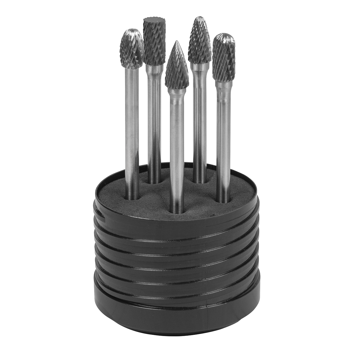 Tungsten Carbide Rotary Burr Set Extra-Long 5pc