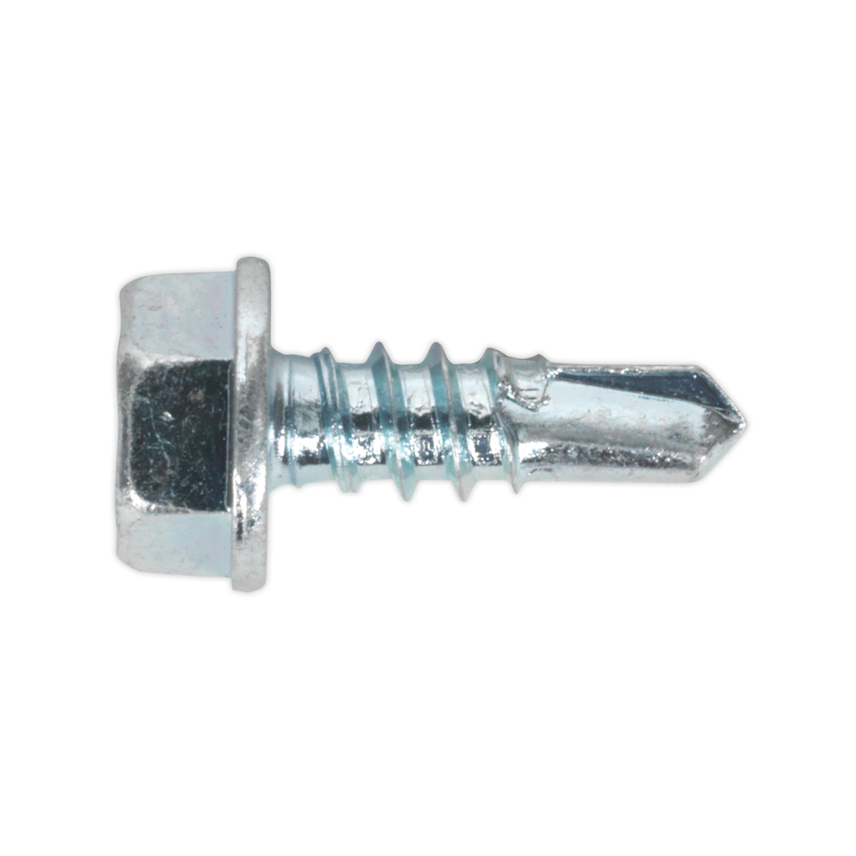 Zinc Plated Self-Drilling Hex Head Screw - Pack of 100