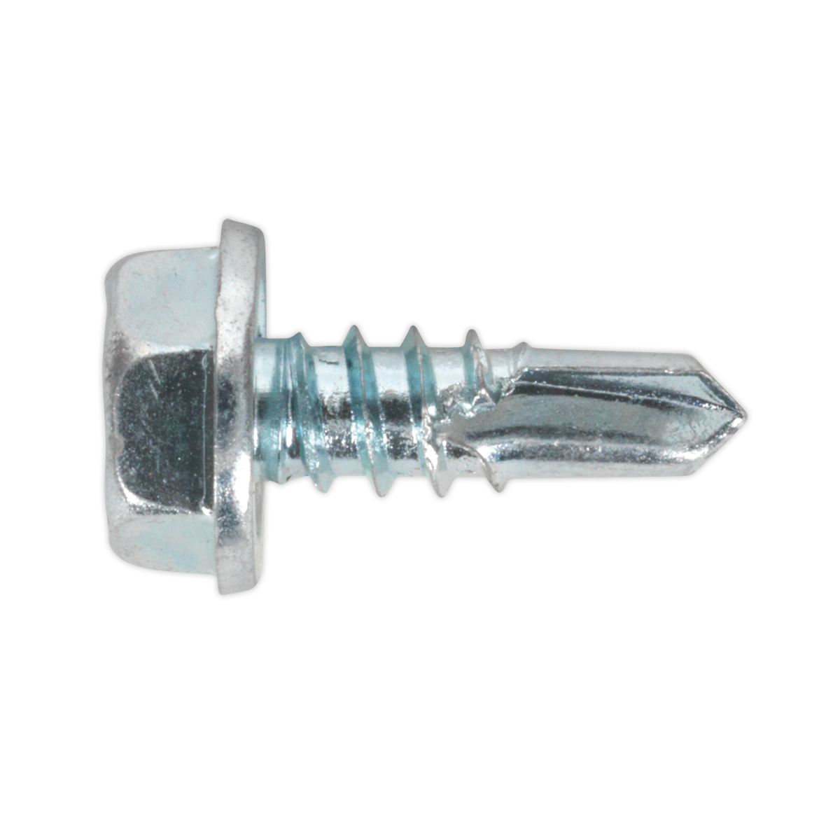 Zinc Plated Self-Drilling Hex Head Screw - Pack of 100