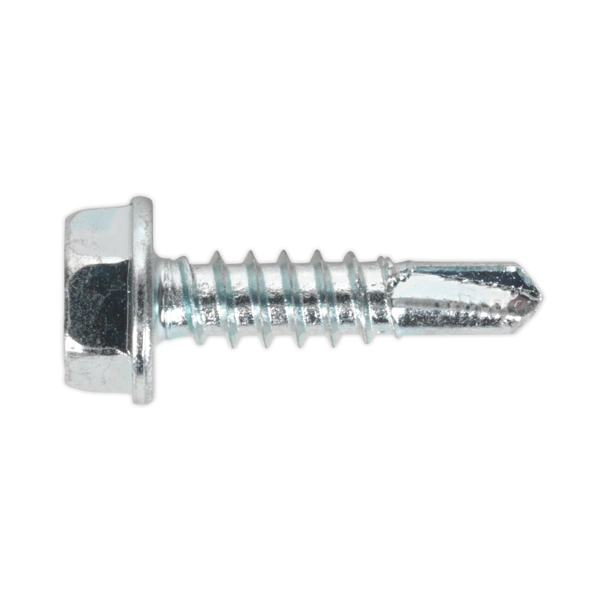 Zinc Plated Self-Drilling Hex Head Screw - Pack of 100