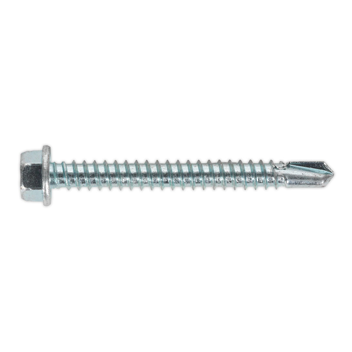 Zinc Plated Self-Drilling Hex Head Screw - Pack of 100