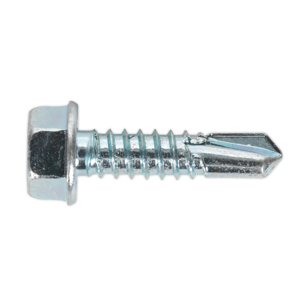 Zinc Plated Self-Drilling Hex Head Screw - Pack of 100