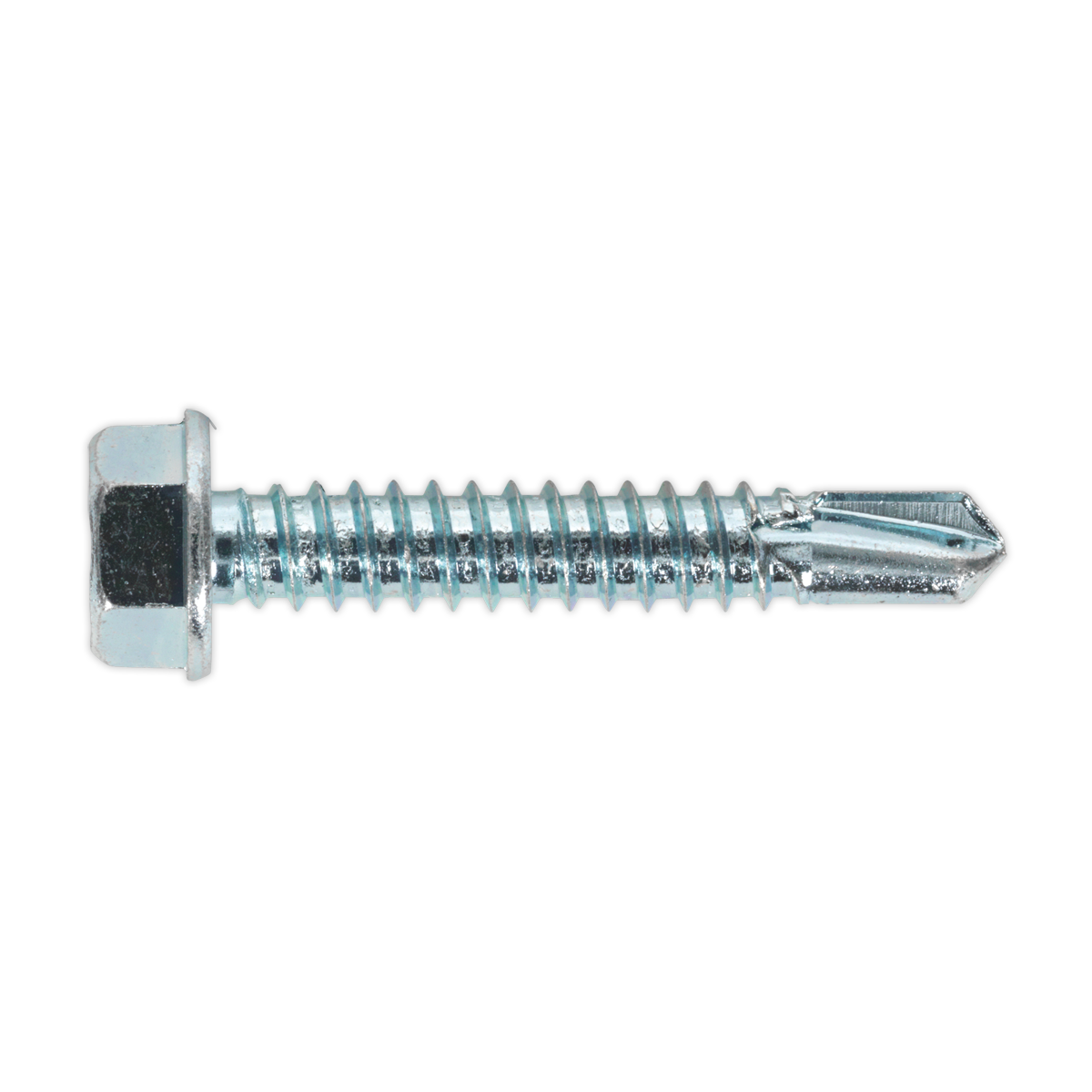 Zinc Plated Self-Drilling Hex Head Screw - Pack of 100