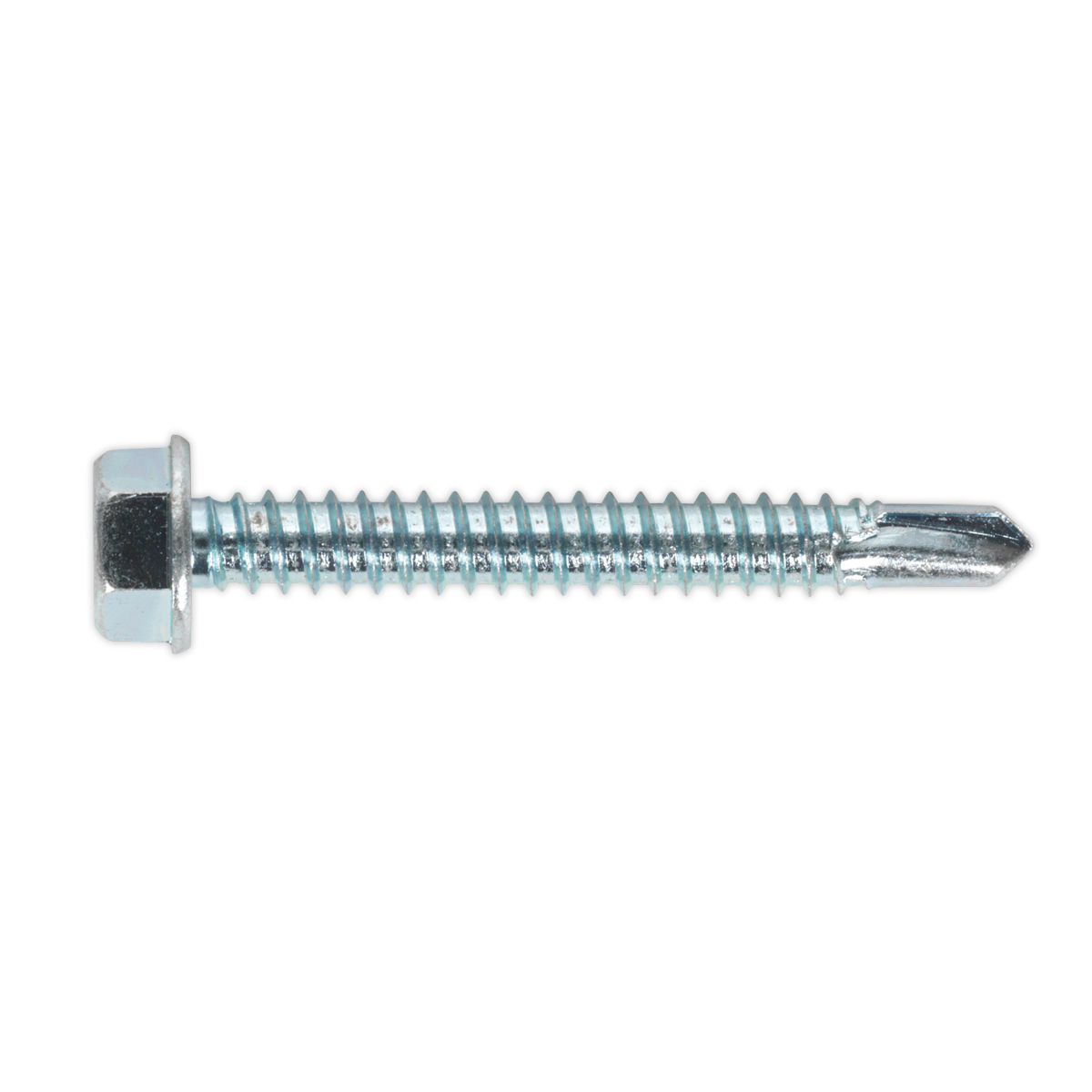 Zinc Plated Self-Drilling Hex Head Screw - Pack of 100