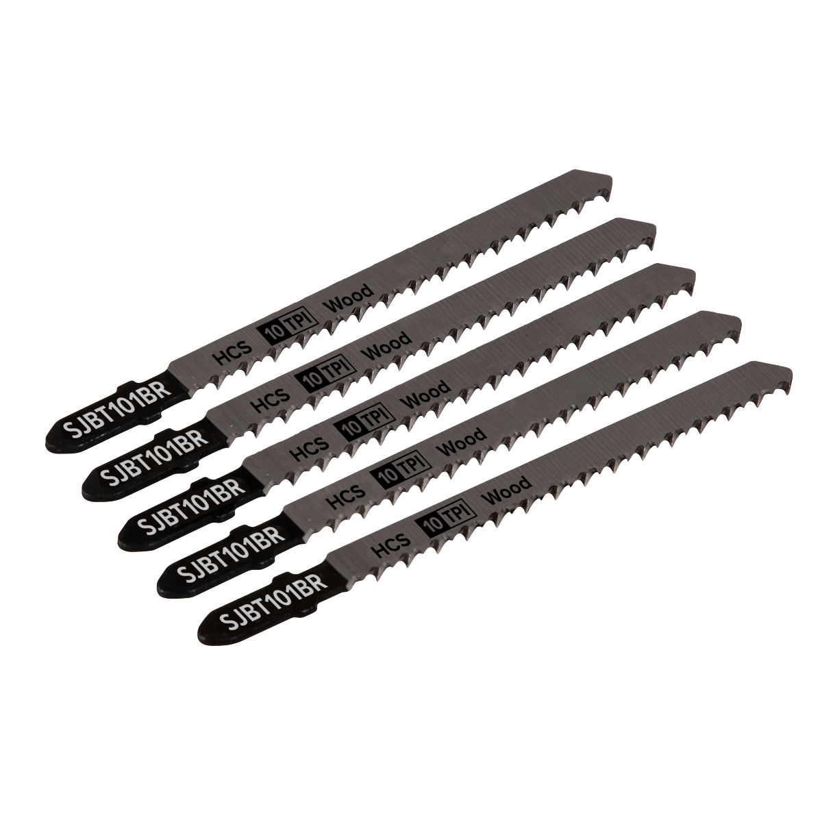 Jigsaw Blade for Hard Wood Downward Cut 100mm 10tpi - Pack of 5